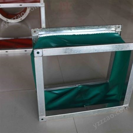 德冷空调生产的硅钛布软连接安装于风机出口 分为方形和圆形两种