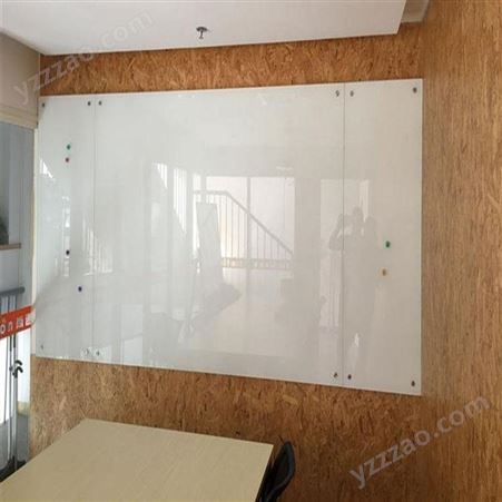 北京含安装磁性烤漆防爆钢化玻璃白板订制办公教学超白黑板写字板