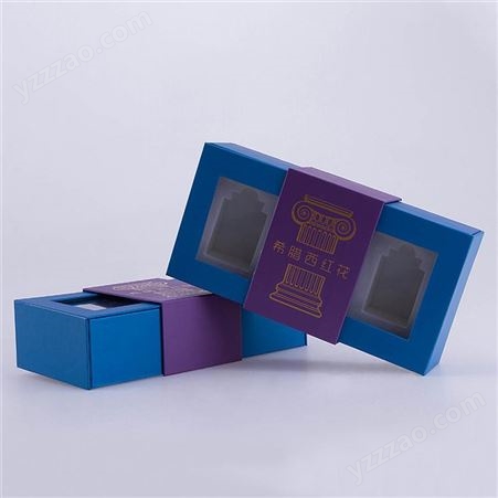 跨境 鹿西包装批发 定制个性翻盖吸铁保健品纸盒可透视直供礼品盒