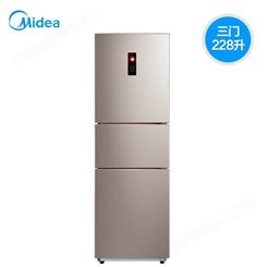 Midea/美的 BCD-228WTPZM(E)三门变频电冰箱智能风冷无霜节能家用