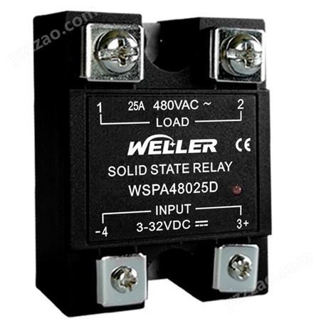 25A固态继电器WSPA48025D威勒Weller 5A单相交流固态继电器WSPA48025D 直流控制交流