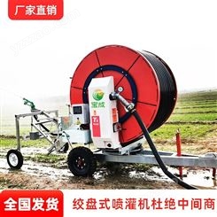 农业补贴浇地设备适用于多种地形可自动回收移动 绞盘式喷灌机