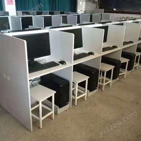 智学校园多功能教室考试桌 定制学校专用多人位机考卡座电脑桌