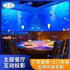 全景餐厅互动投影软件 AR沉浸式餐桌投影 3d体感
