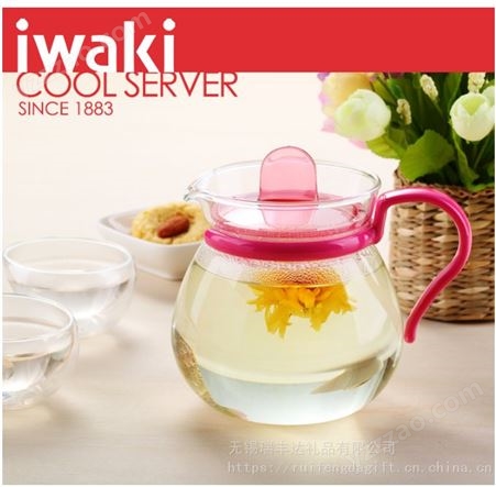 日本iwaki怡万家耐热透明玻璃茶壶日式茶具微波加热袋泡茶 免费印logo