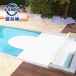 游泳池自动安全盖 可站人 承重能力强 安全防护 一键操作 保温防尘盖 蓝尔迪广州