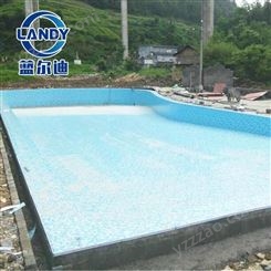 游泳池底防水做法 用游泳池专用胶膜 不限泳池结构形状 蓝尔迪