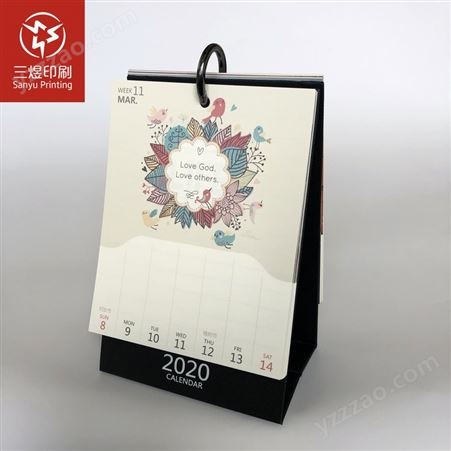 上海三煜印刷 2022年个性单向历定制 创意日历新款周历小清新风格 LOGO可烫金