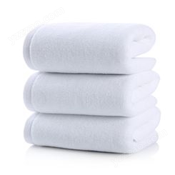 毛巾批彂白色纯棉宾馆酒店美容院 白毛巾浴巾加厚吸水定制logo