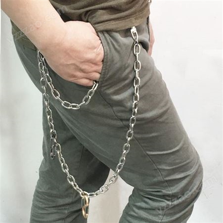 新款个性朋克嘻哈 金属腰链裤链 牛仔裤装饰钥匙扣裤裤 2020
