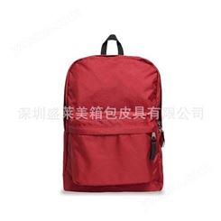 厂家订做2018新款双肩包旅行电脑包纯色牛津布学生书包休闲中性包