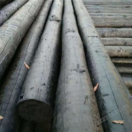 通信防腐油木杆 电力油炸木杆 油炸木质电线杆 防腐电柱 通讯木杆