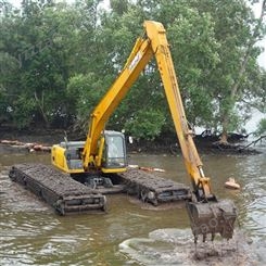 湿地作业水上挖掘机水陆两用挖掘机河道清淤挖掘机河道保洁挖掘机