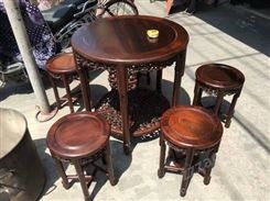 上海老红木百灵台回收 明清家具 时期红木桌子