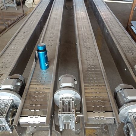 川达厂家供应防静电爬坡平顶链输送机 定制流水线冷却不锈钢