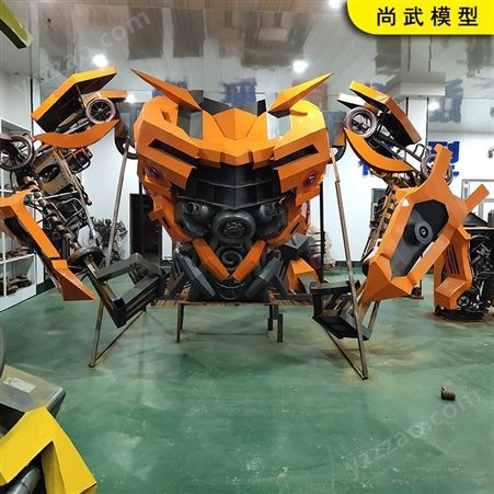 双鸭山3米铁艺变形金刚模型制作 5米大黄蜂模型 8米机器人模型定制
