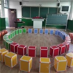 音乐教室专用凳 彩色六面体凳子 大合唱凳子 河北元鹏