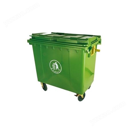 广西南宁660L户外垃圾车批发  长筒塑料垃圾桶厂家