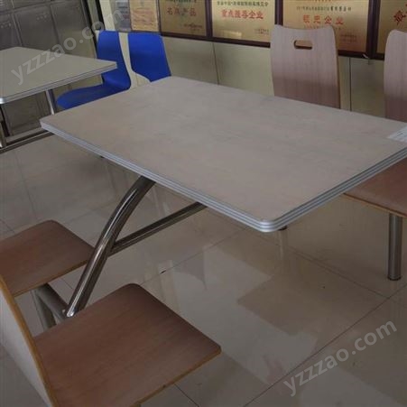 饭店食堂餐桌椅 商用多人位连体餐桌椅 哈尔滨大学食堂餐桌椅定制