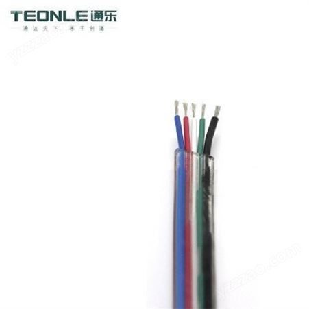 TVVB5*0.5扁线UL2464-20AWG*5C可移动透明PVC智能配套线通乐线缆缆
