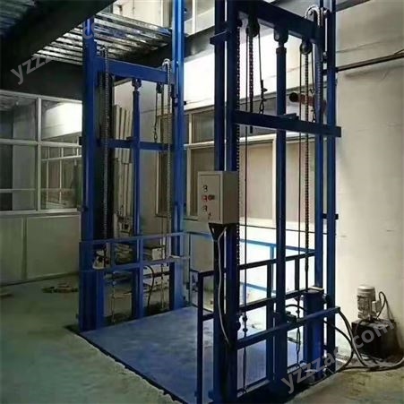 浩龙 定制 导轨式升降机 液压升降货梯 车间仓库货梯  工业厂房载货电梯