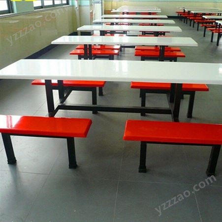 泉州桌椅清新糖果色 餐厅凳子学校食堂餐桌组装不锈钢长桌子超市4人桌厂家现货报价