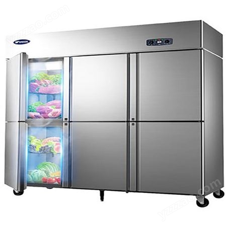 银都 六开门商用冰箱 厨房冷藏柜 双温冷冻展示柜 大容量冷柜四门冰柜 BBL0561