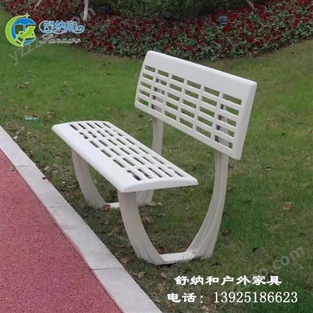 中式风格户外公园休闲椅 塑木公园椅 铸铝公园椅 室外休闲椅 不带扶手户外公园椅