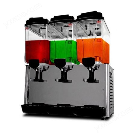 郑州浩博饮料机商用果汁机 冷热双温制冷双缸冷饮机 三缸全自动果汁机