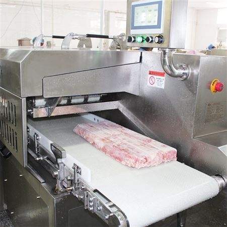 不锈钢 冻肉切片机 冻肉切段 冻肉制品切块设备 和盈冻五花肉切片