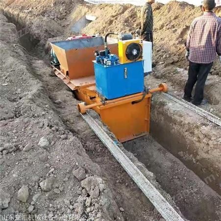 自动行走梯形滑膜机 高速路边沟渠成型机 混凝土机械滑膜机