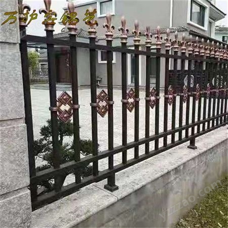 铝艺小区围墙护栏 现货充足 厂家供应 铝艺围墙护栏安装 庭院围墙铝艺护栏