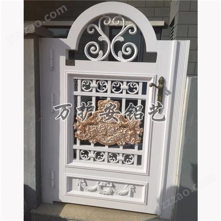 铝艺门单扇门 万护安铝艺 铝艺大门质量 铝艺精雕大门 生产出售