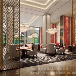 上海定制酒店异型金属制品加工厂定制不锈钢屏风铜屏风