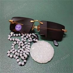厂家生产 人造水晶眼镜 天然水晶养生护眼 护目养眼石头墨镜