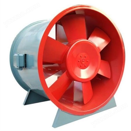 3C高温消防排烟轴流风机 单速轴流式 配消声器 立式屋顶排烟临沂厂家现货直销