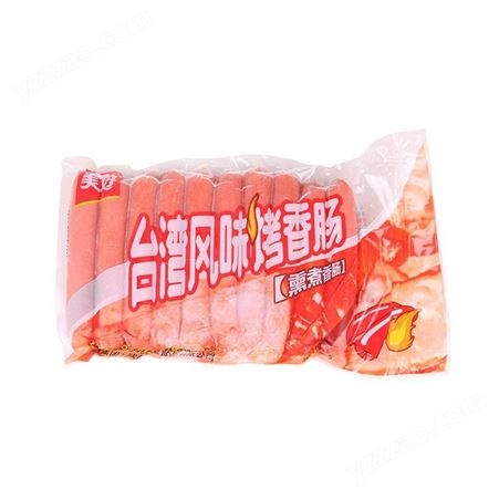 昆明餐饮小吃原料 美好正宗烤肠纯肉中国台湾热狗肠香肠 60g*100根整箱
