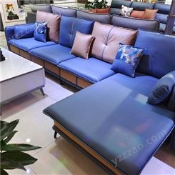 科技布沙发F102 大量供应 宏洋佳 蓝橘双拼色沙发 诚信报价