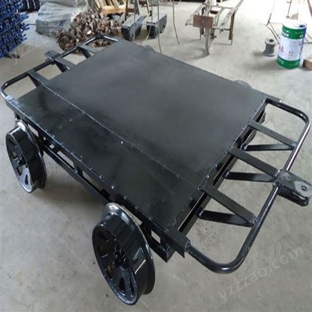 铁路大平板车运输工具钢板焊接自重500kg可定制