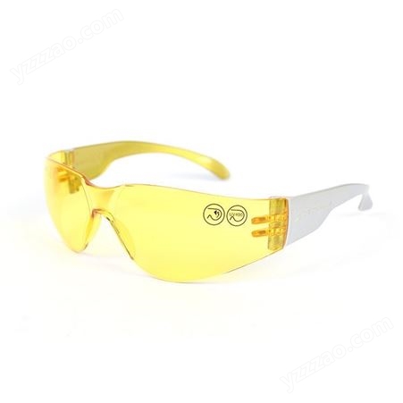DELTAPLUS/代尔塔 101121护目镜 防冲击防刮擦 全弧形黄色时尚增亮防护眼镜