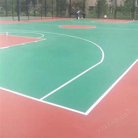 硅PU篮球场地施工场地面漆 体育可按规格定制