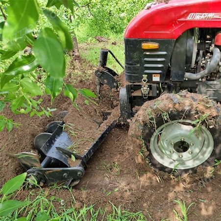 土壤耕种挖沟机地埋线管道快速开槽器燃油链式土壤开沟机