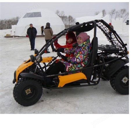 汽油卡丁越野雪橇车 雪地游乐越野雪橇车 可爬60°斜坡
