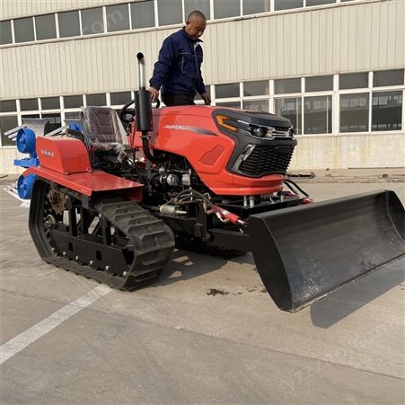 新款履带拖拉机 柴油座驾式多功能机  高举装卸车旋耕机