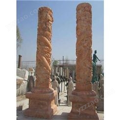 寺庙青石龙柱雕刻 花岗岩文化柱石 雕柱子华表 寓意美好