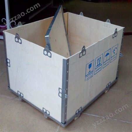 JRGD001-04木箱厂家定制批发尺寸任选出口木箱钢边箱免熏蒸木箱钢带箱