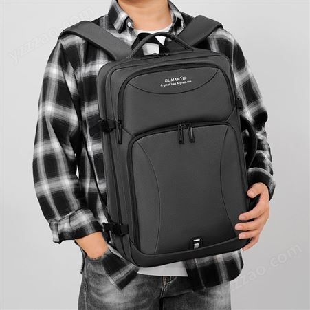 新款跨境商务旅行双肩包出差背包男防水大容量电脑背包印logo