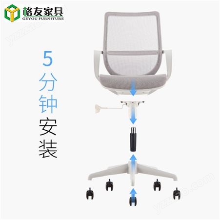 坐垫电脑转椅 家用办公学习 人体工学网布椅子