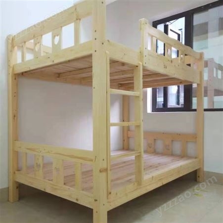 广西实木双层上下铺木床 公寓宿舍专用学生双层床