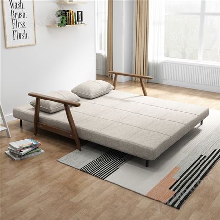 铁艺沙发床大小户型网红款两用床客厅多功能可折叠伸缩双人床